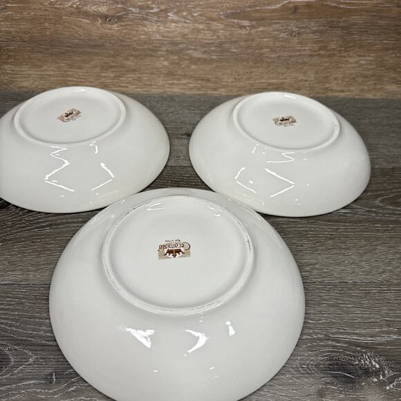 Ceramisia Italy stoneware Serving Bowl Apple tree 10” Pasta Bowl ~set Of 3 - Picture 10 of 12